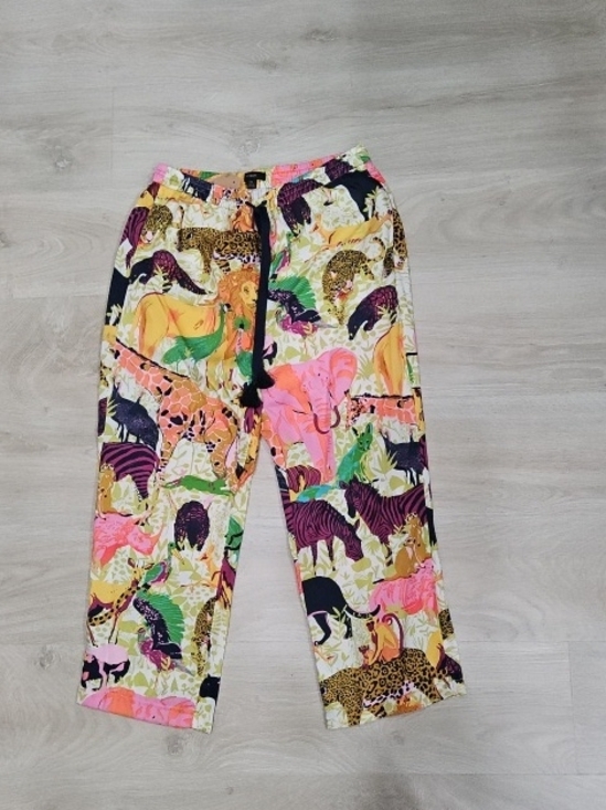 J. Crew Pants - J. Crew Multicolor Safari Print Drawstring Pants